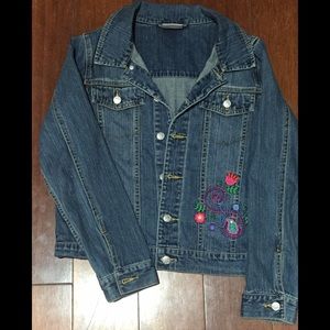 Hanna Anderson embroidered denim jacket
